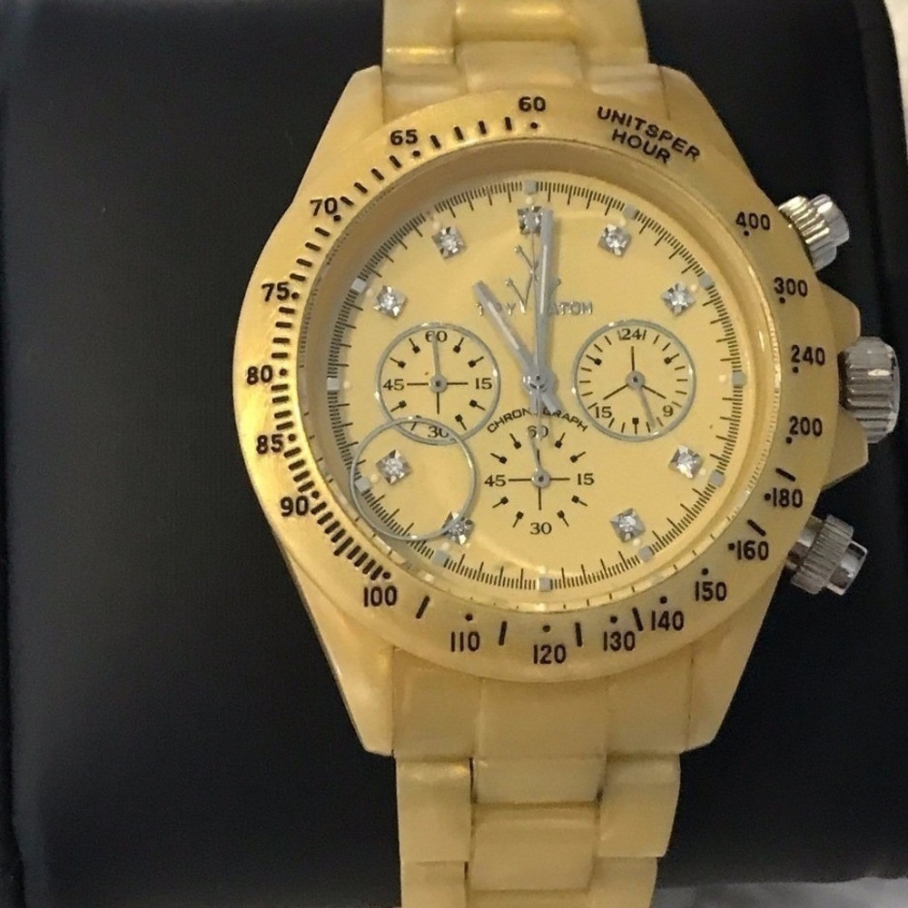 ToyWatch Chronograph Watch Cream Yellow - Picture 3 of 7
